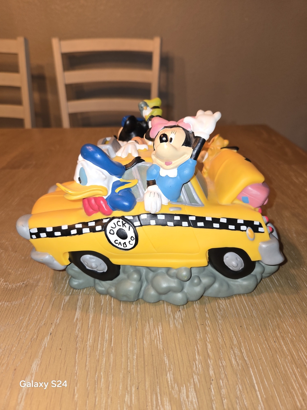 Disney Yellow Taxi Ducky Cab Co. Fab 5 Mickey Piggy Bank